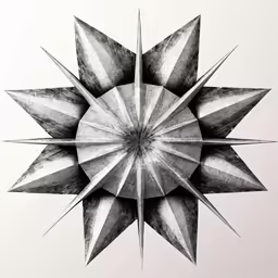 a drawing of a flower in black and white