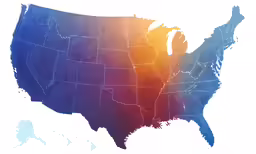 the united states in blue and yellow