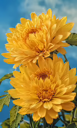 close up view of two flowers, yellow