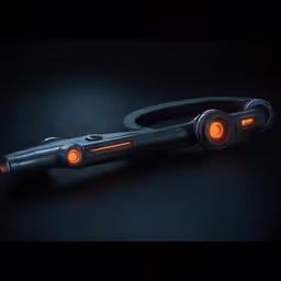 a flashlight that has glowing eyes and a cord on the handle