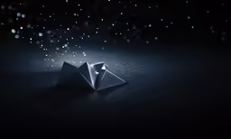 a small sculpture is shown with some lights on