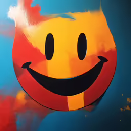 a smiley face painted on the side of a wall