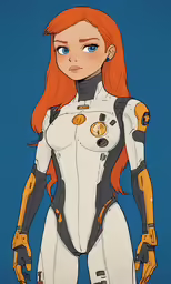 the red - headed female character in star wars, drawn with color pencil
