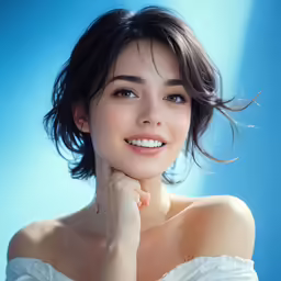 an image of a smiling girl that is taking the time to smile