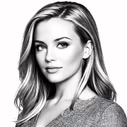 an attractive woman in a grey top posing for the camera