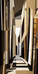 some black and white lines on a brown background,an abstract illustration with lines, blocks and triangles