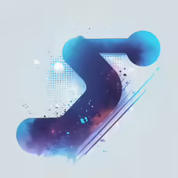 this is a stylized image of a person with an object in the air