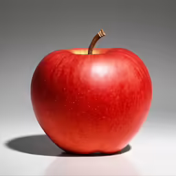 a red apple with a white background