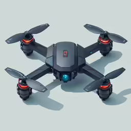 a small black object that is flying in the sky