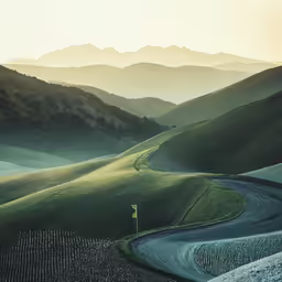 a very scenic and beautiful landscape with mountains
