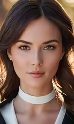 woman wearing a collar necktie and a dress shirt