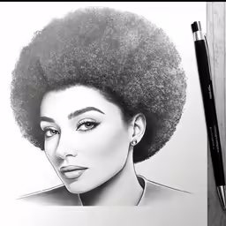 a black woman with a afro
