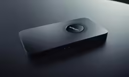 a black device sitting on top of a table