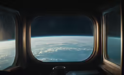 view from the window of a plane looking outside