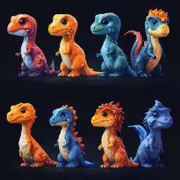 a close up of an animal model set