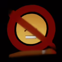 the shadow of a no smoking sign appears to be on display