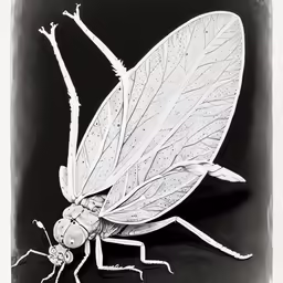 an insect on a black background