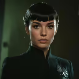 an image of a woman that is wearing black