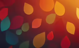 closeup shot of colorful leaves with black background