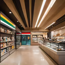 inside a bookstore with many books and bookshelves