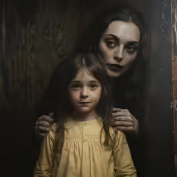 two young children standing next to each other