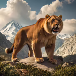 the image of a lion is being displayed