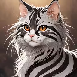 an adult black and white cat with orange eyes