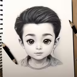an easy sketch of a boy