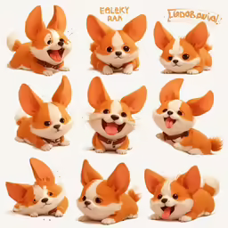 a series of photos with a small dog smiling and different expressions