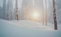 a person riding a snow board down a snowy hill