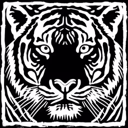 an image of a tiger with a grungy look,a tiger