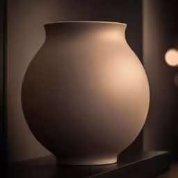 there is a vase that is sitting on a counter