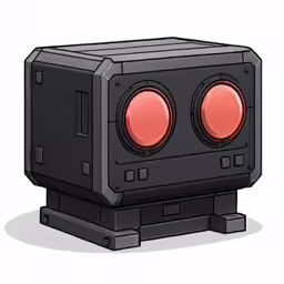 a black box with three red light switches on top