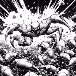 an illustration of a large crab on the ground