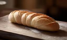 a piece of bread is shown on a table