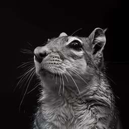 a black and white image of a kitten
