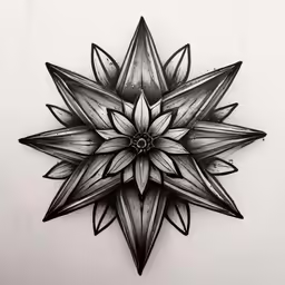 a tattoo with a flower on the side