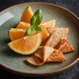an array of fresh fruits on a plate
