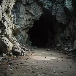 an alley with a tunnel going through it