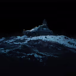 a car sits on top of snow covered hill