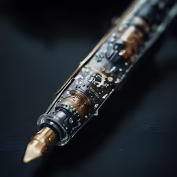 the pens are made out of metal parts