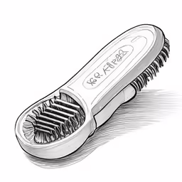 the side view of a hair brush with the hairbrush open