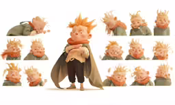 a cartoon character with lots of hair holding something