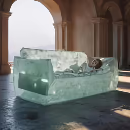 there is a woman that is laying in the bed