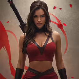 an attractive, young woman in a cosplay outfit