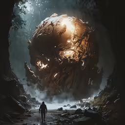 two people in the middle of a tunnel