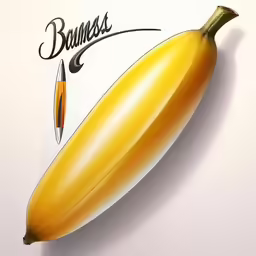 the business banana is on a white surface