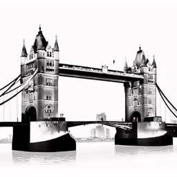the bridge is made of steel and has many arches