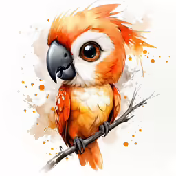 a colorful bird is sitting on top of a branch