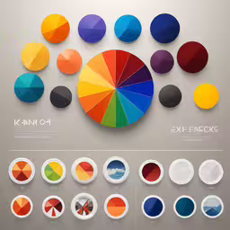 a colorful circular background is featured in the design,this is an info sheet of a pie chart